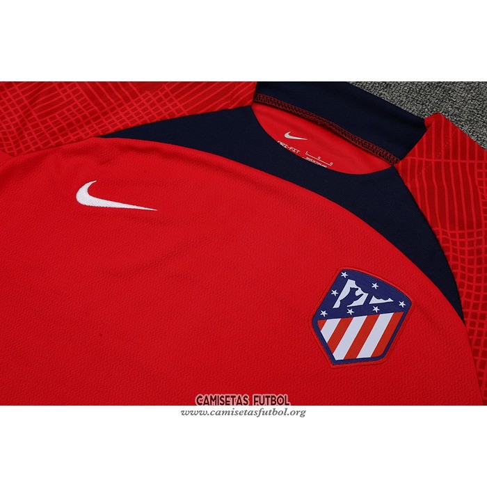 Chandal del Atletico Madrid Manga Corta 2022/2023 Rojo - Pantalon Corto